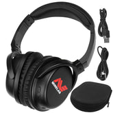 Minelab ML 80 wireless Bluetooth headphones with carrying case and accessories