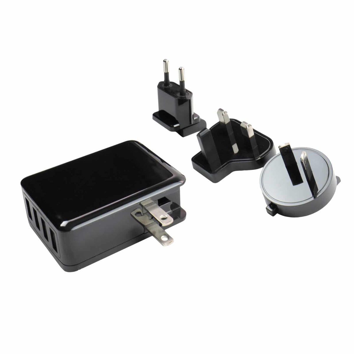 Minelab charging station components including wall charger and plug adapters