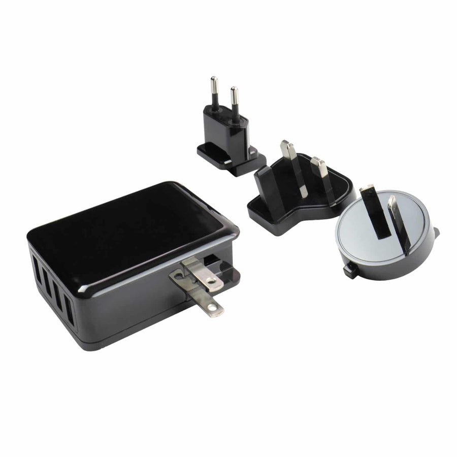 Minelab charging station components including wall charger and plug adapters