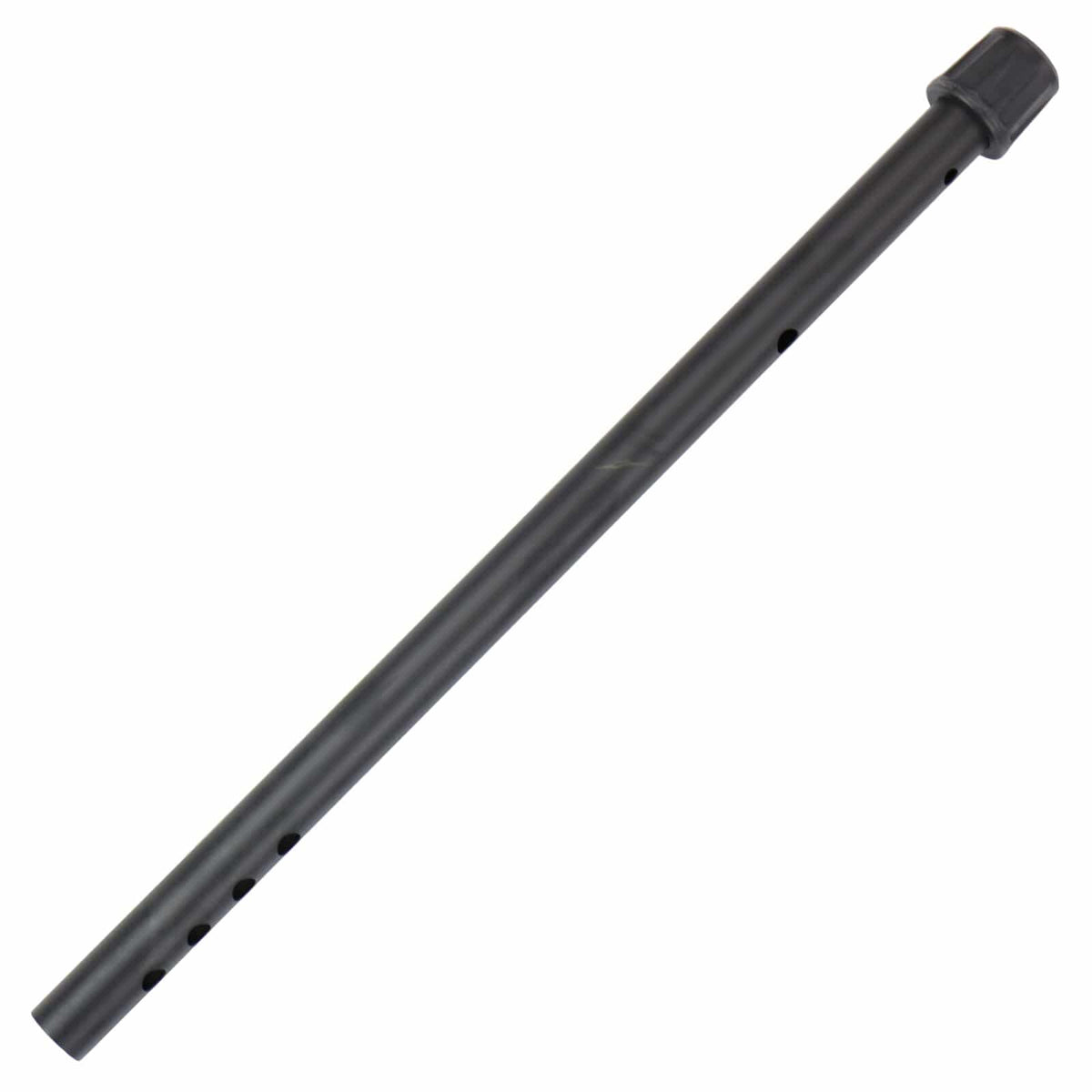 Assembled Minelab Equinox shaft showing complete three-piece construction