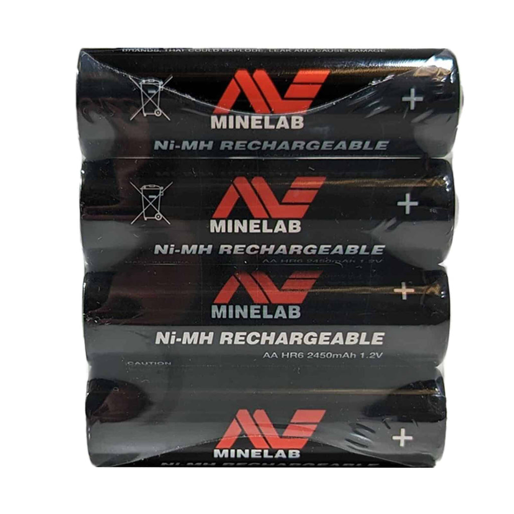 Minelab 4 AA Rechargeable Metal Detector Batteries 2450mAH Serious