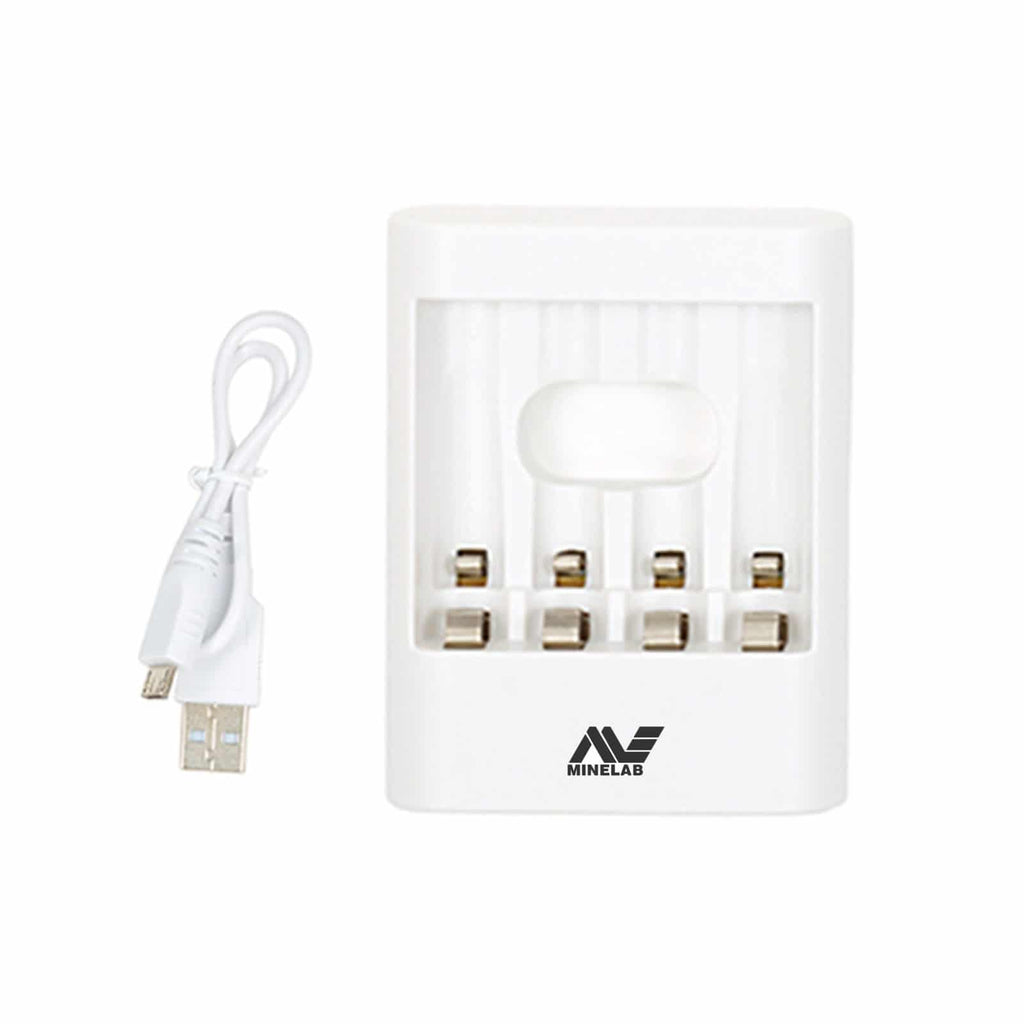 Minelab NiMH Battery Charger for 4 AA Batteries Vanquish Serious