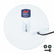 Minelab GPX 14-inch white Double-D search coil with black connector and mounting hardware for GPX 6000 gold detector