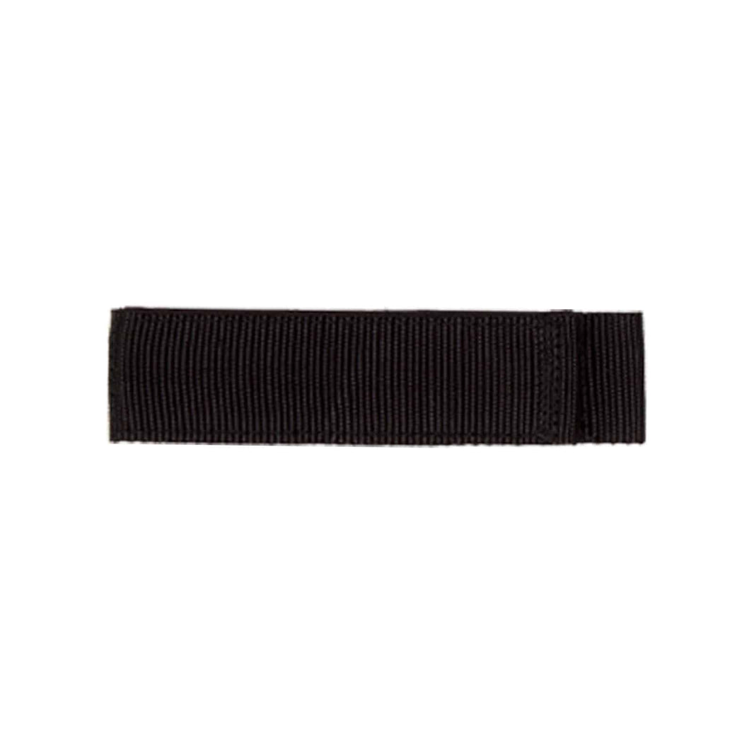 Single Minelab arm strap from 5-pack displayed next to ruler showing construction details and 8-inch length measurement