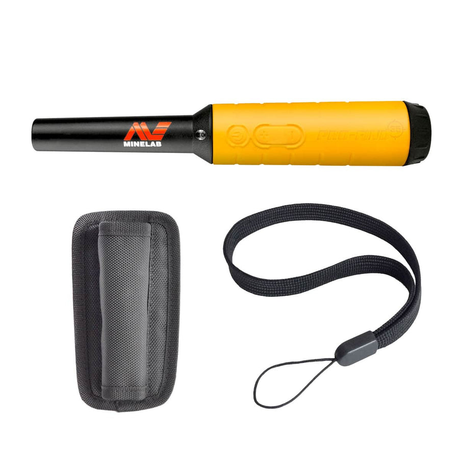 Minelab PRO-FIND 35 waterproof pinpointer with holster and lanyard attachment