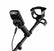 Close-up of the Minelab Manticore armrest and control pod rear showing the charging port and headphone connection