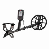 Minelab Manticore metal detector fully assembled with M11 11 in DD coil, screen powered on
