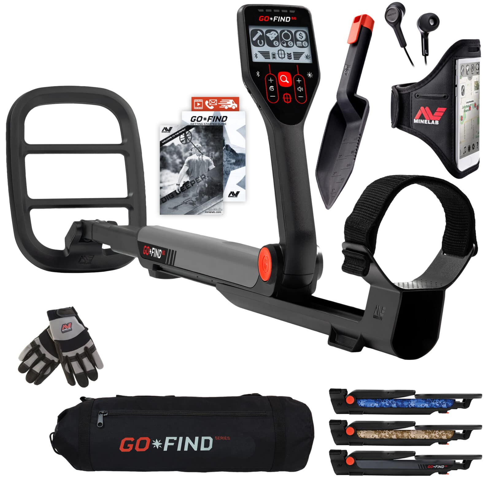 Minelab Go-Find 66 Bundle with Gloves and Carry Bag