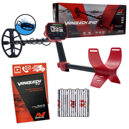 Minelab VANQUISH 340 Metal Detector with 10 inch coil.
