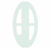 Nokta Gold Kruzer black coil cover shown from above displaying 9.5 inch by 5 inch dimensions