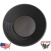 Gold Buddy Archer 14 inch gold pan black model side view showing depth and construction