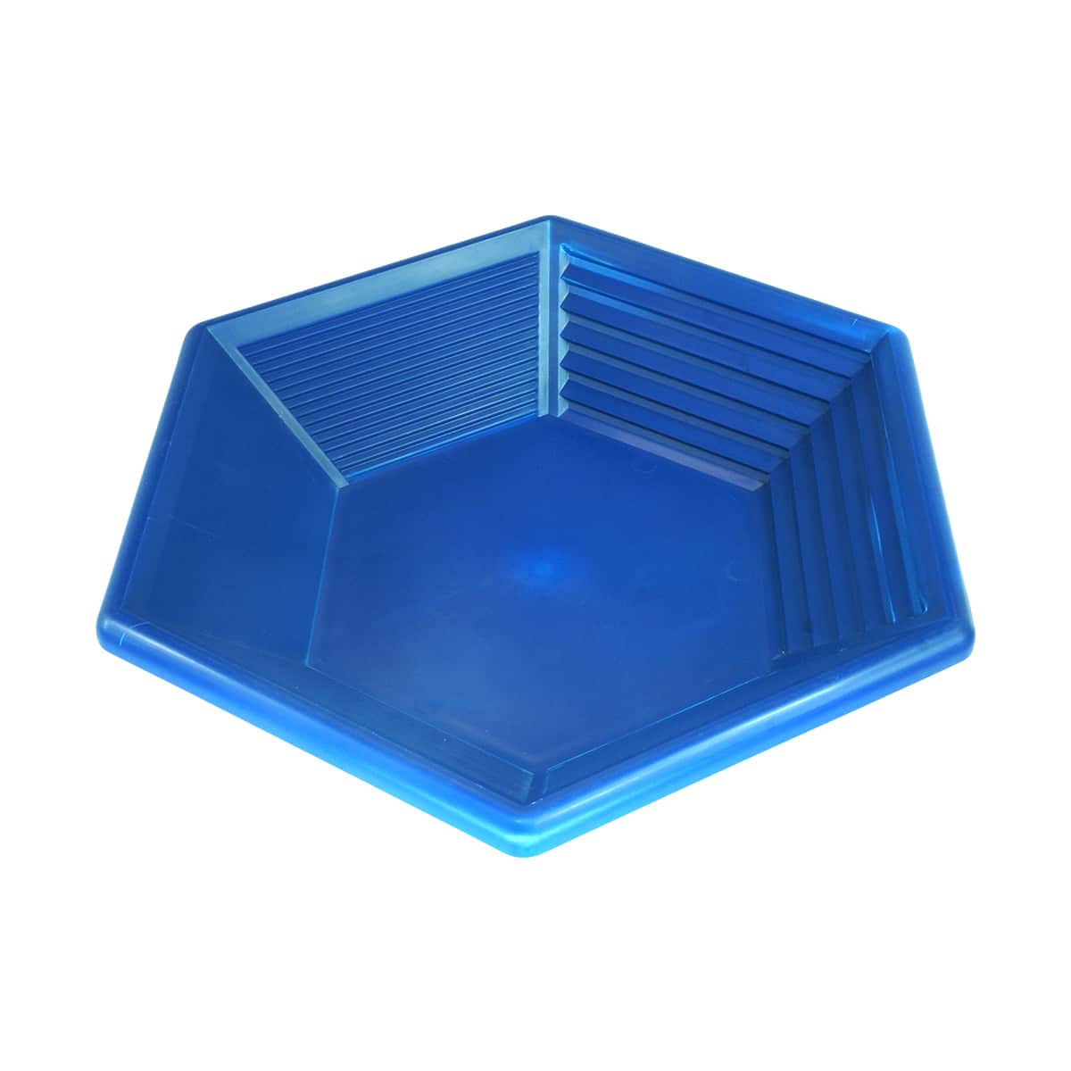 Hexagonal Gold Pan 15" Blue for Gold Mining Prospecting