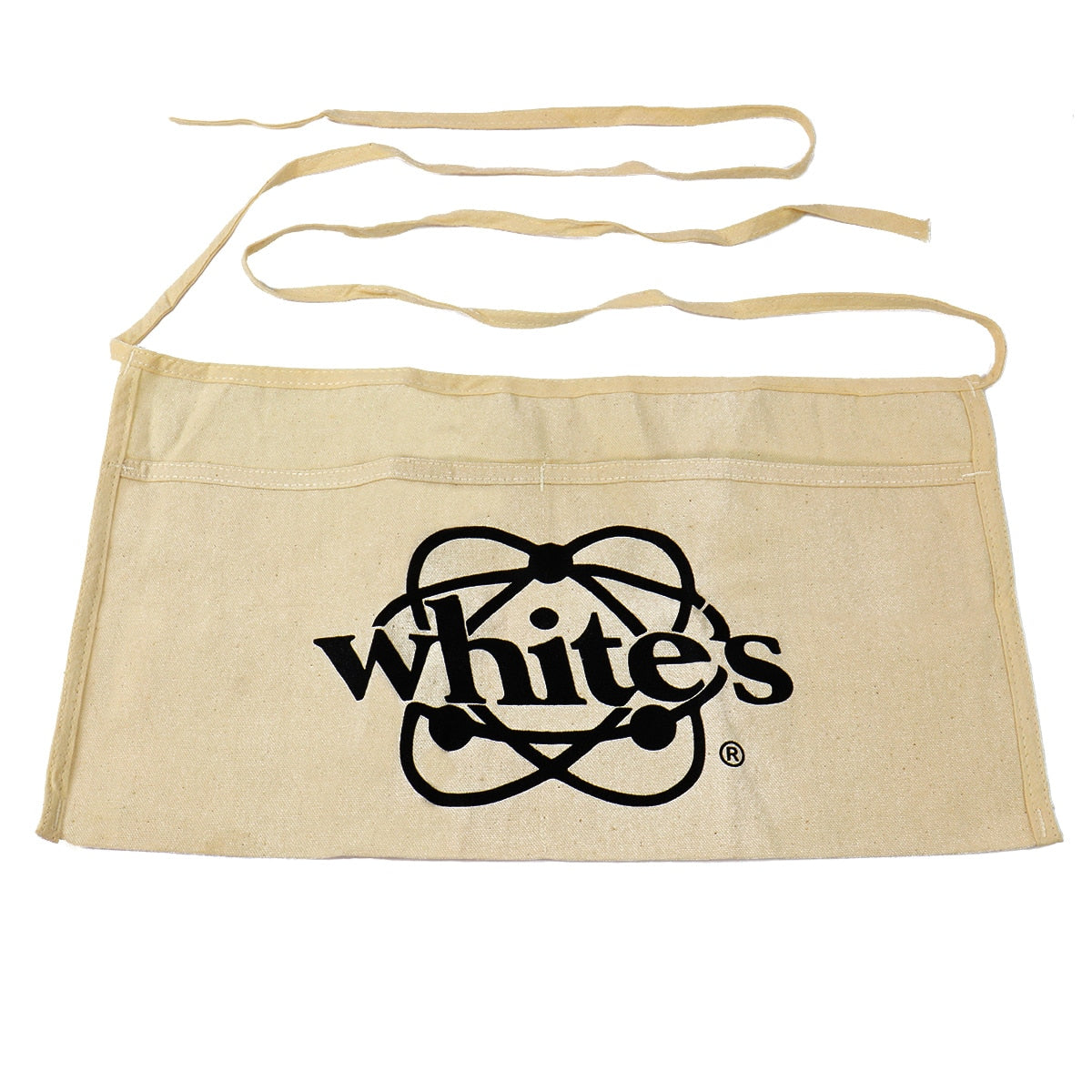 White's detecting apron showing separate trash and treasure compartments