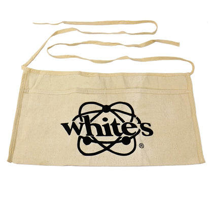 White's detecting apron showing separate trash and treasure compartments