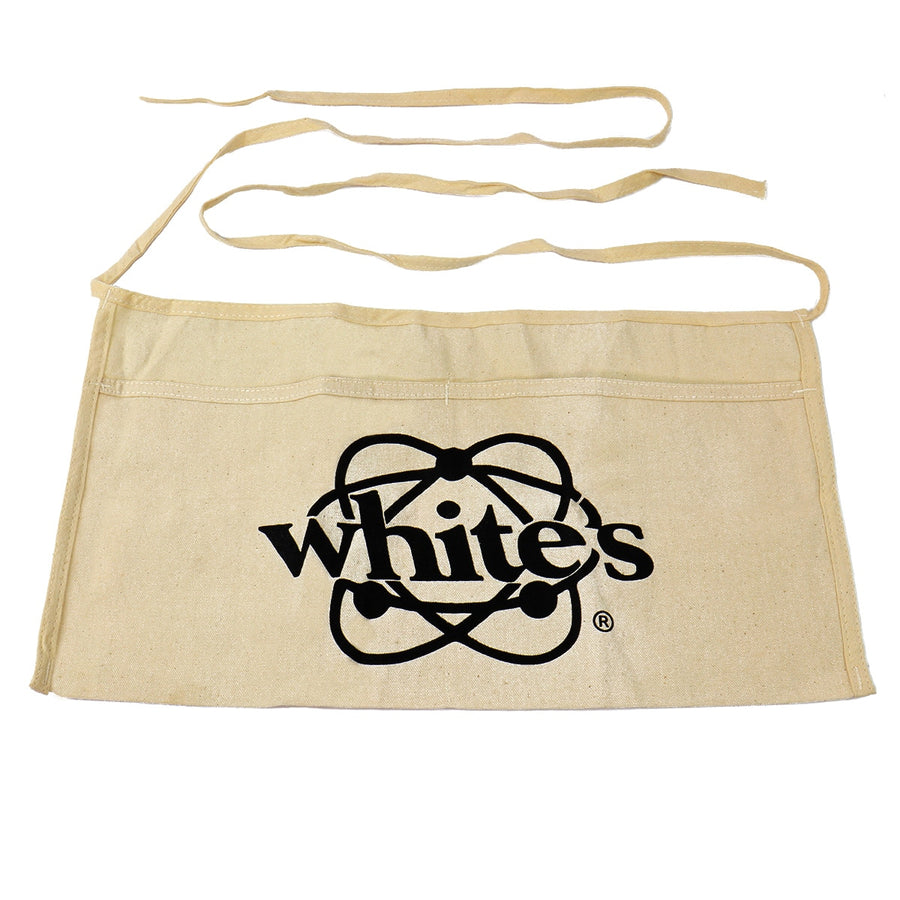 White's detecting apron showing separate trash and treasure compartments