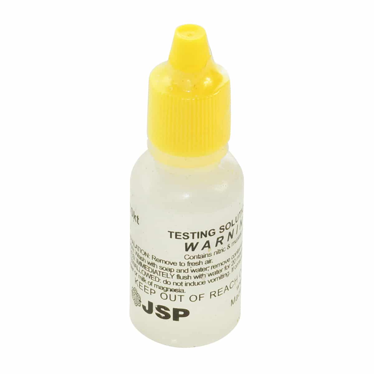 Gold testing acid bottles showing 10k 14k 18k labels