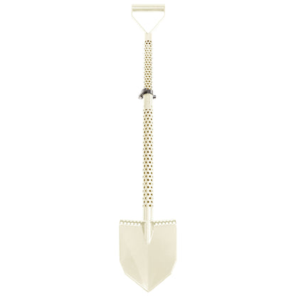 Motley Field Fox field digging shovel in beige with laser-cut hexagon footplates