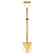 Motley Field Fox adjustable shovel in gold finish with forward-angled ergonomic design