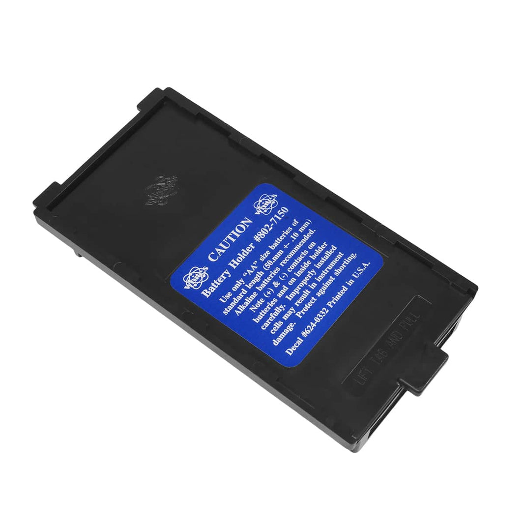 White's penlight battery holder for eight AA batteries, shown closed in front of a white backdrop