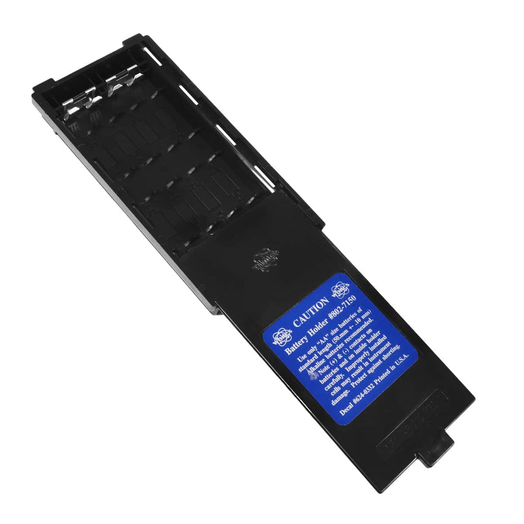 White's penlight battery holder for eight AA batteries, shown open in front of a white backdrop