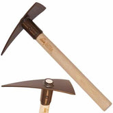Apex Badger LT prospecting pick with hickory handle and magnet mounted in the black steel head