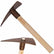 Apex Badger LT prospecting pick with hickory handle and magnet mounted in the black steel head