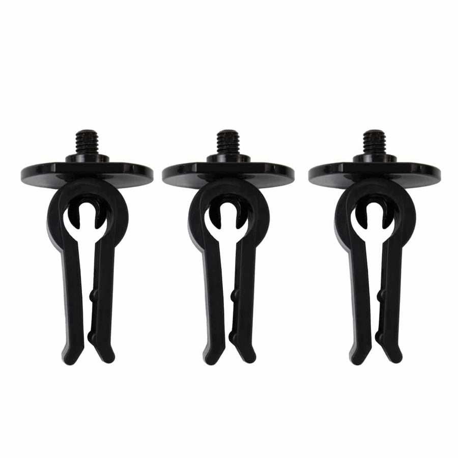 Close-up view of Blue Bowl adjustable leg leveler mounting system