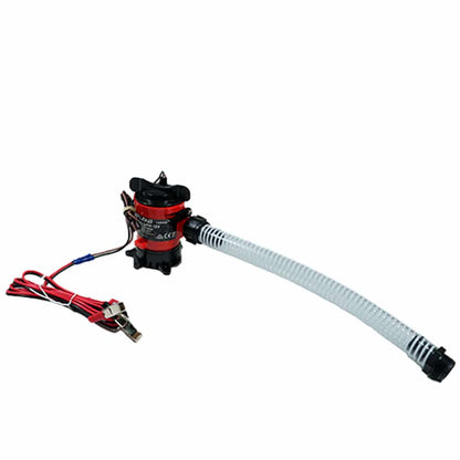 750 GPH 12-volt pump with flex hose and battery clips for the Blue Bowl