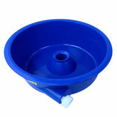 Blue Bowl gold concentrator bowl with center cone and drain fitting