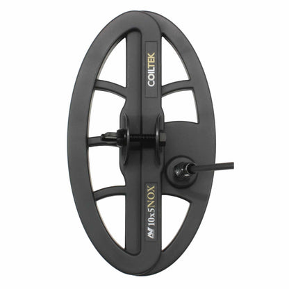 Coiltek NOX 10x5 elliptical DD search coil with pre-installed black skidplate for Minelab Equinox and X-TERRA Pro detectors