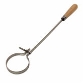 TerraX 15 inch steel crucible tongs with wood handle and adjustable grip mechanism