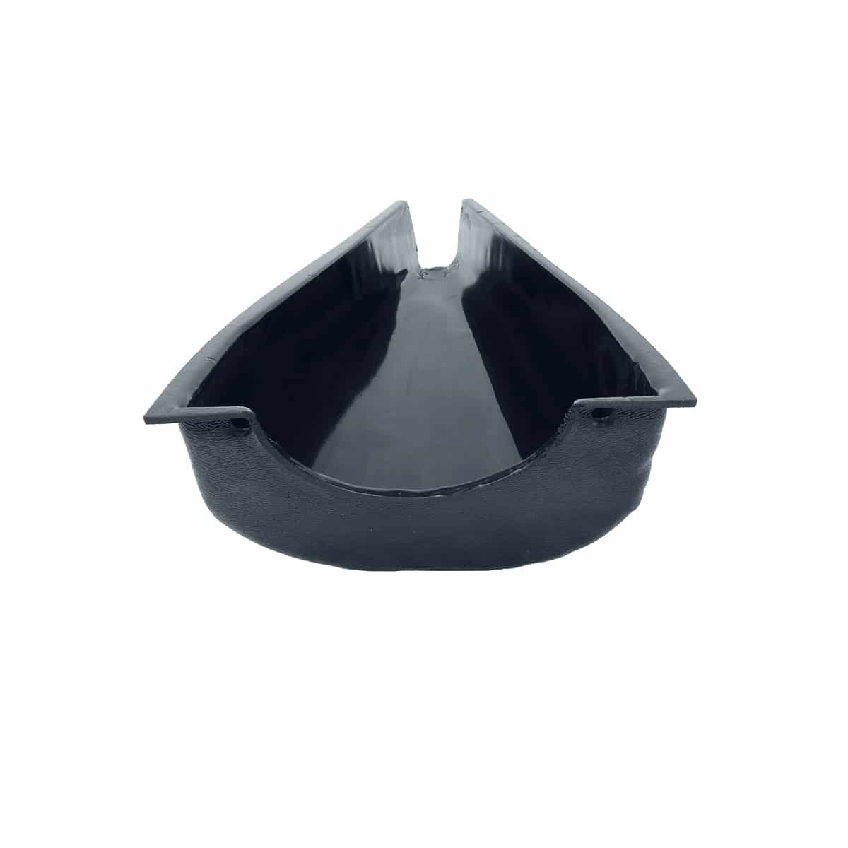 Camel Mining trommel transfer spout end view showing channel