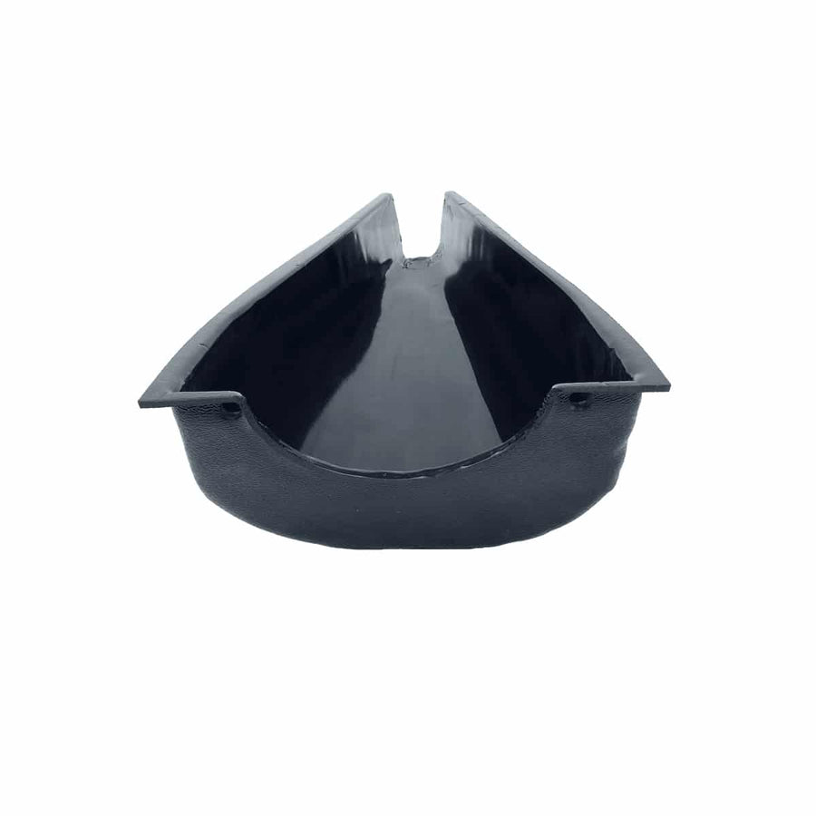 Camel Mining trommel transfer spout end view showing channel