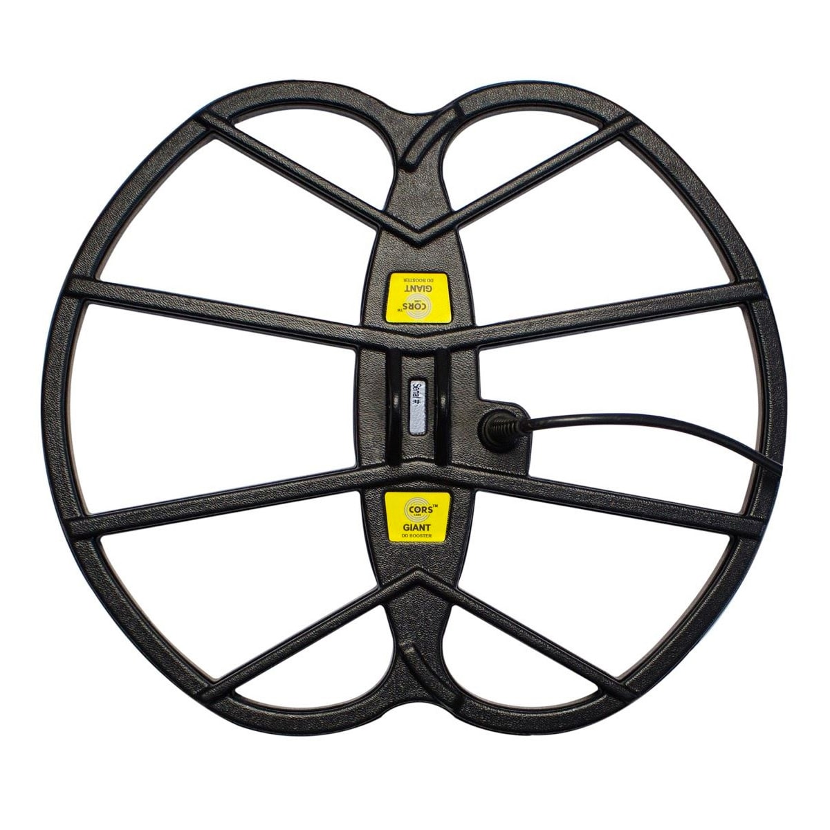 CORS Giant 15x17 DD coil for Bounty Hunter Gold and Platinum detectors with skidplate attached
