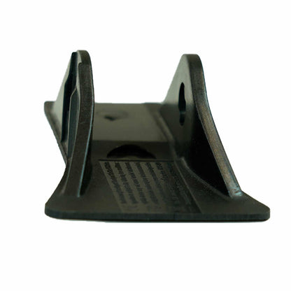 Close-up view of XP Deus replacement plastic lugs with mounting hardware