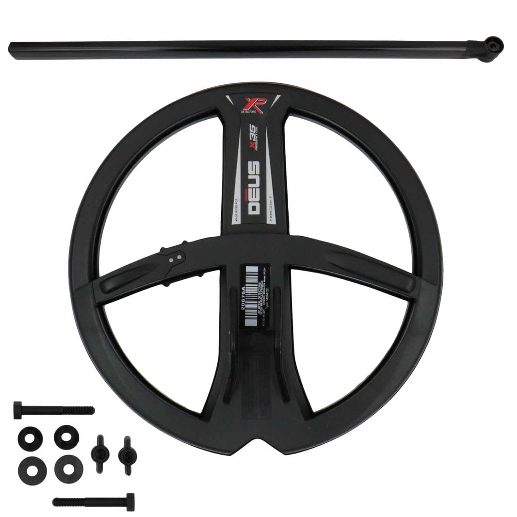 XP Deus X35 9-inch round DD search coil with lower pole and wireless electronics