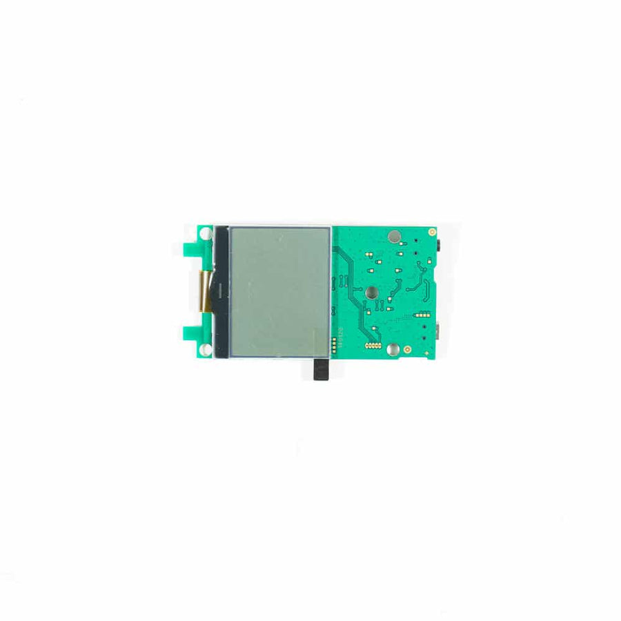 XP Deus circuit board with LCD display component showing connection points and electronic components