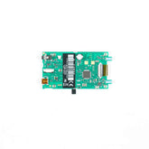 Close-up view of XP Deus remote control circuit board LCD screen and control interface