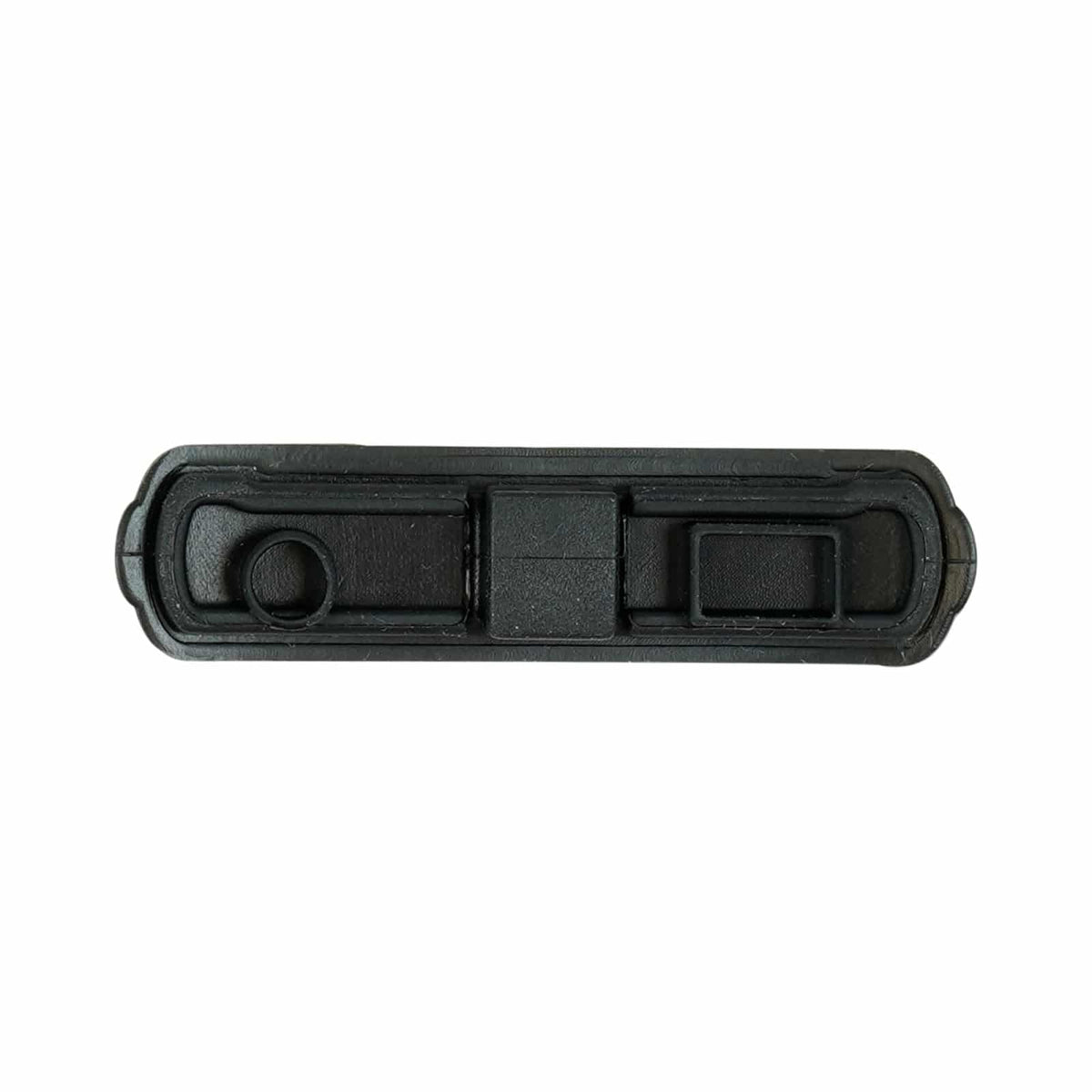 Close-up view of XP Deus remote control rubber replacement showing installation position and fit
