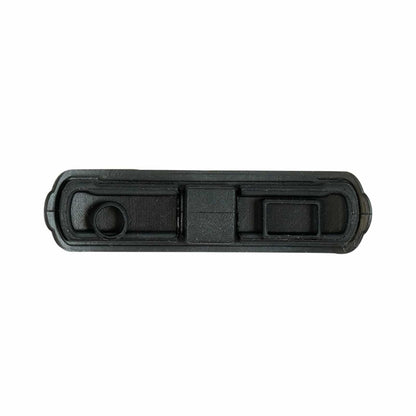 Close-up view of XP Deus remote control rubber replacement showing installation position and fit
