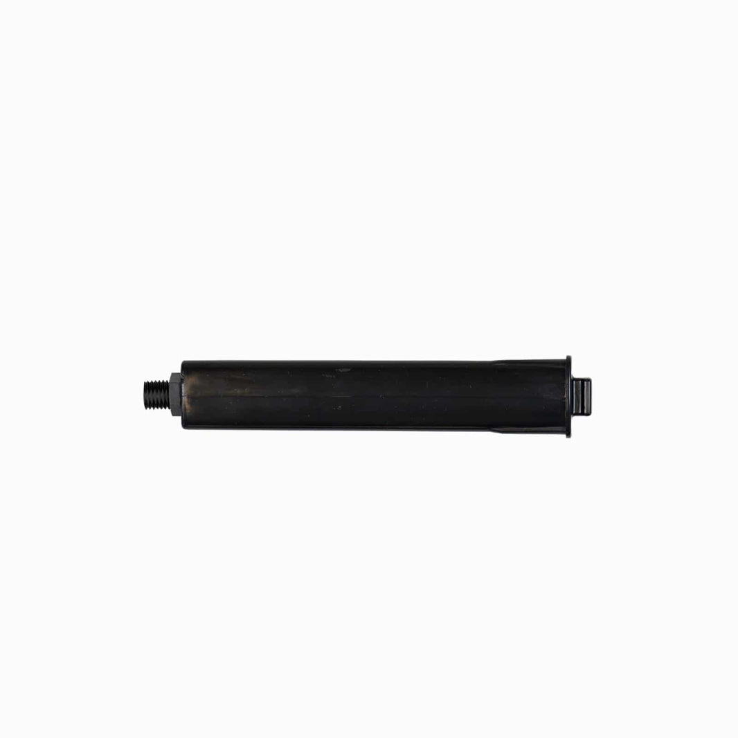 Black cylindrical lithium battery replacement for XP Deus metal detector with threaded connectors
