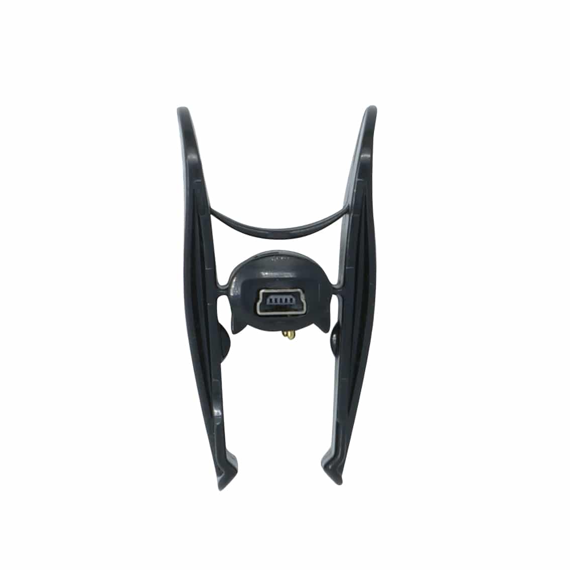XP Search Coil Charging Clip with dual arms and reinforced contact pins for Deus, Deus II, and ORX wireless coils