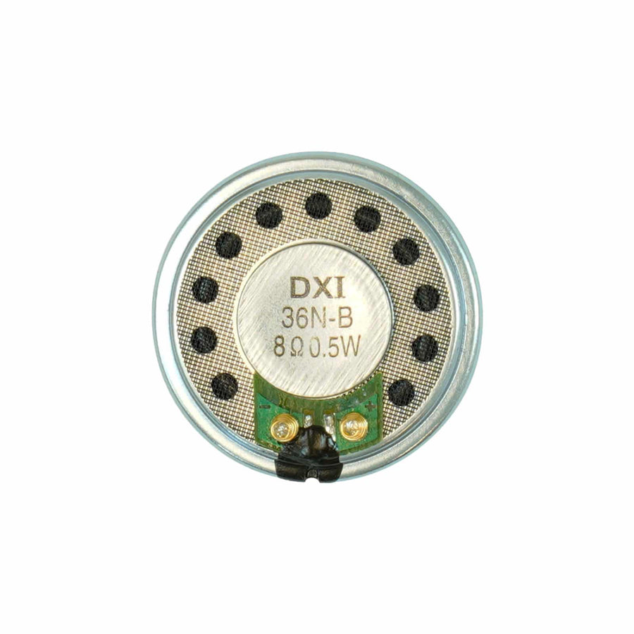 Close-up view of XP speaker replacement part D089 with technical specifications visible