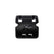 Black XP Deus II antenna clip with mounting slots and branded logo, front view