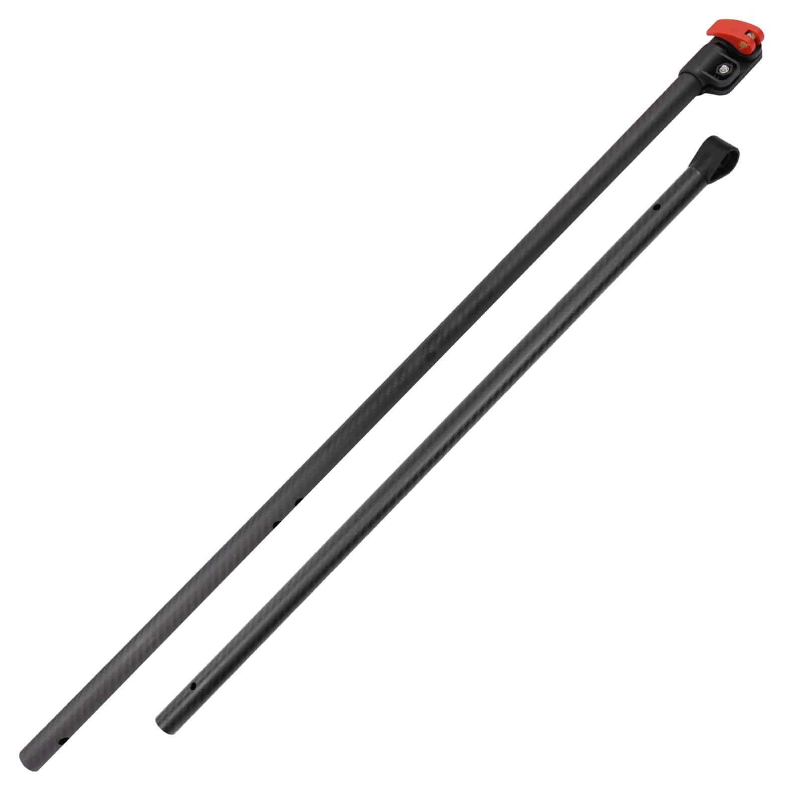 Detect-Ed Black LS Carbon Fiber Upper & Lower Shaft for Minelab Equinox Detector w/ Alloy Arm Cuff