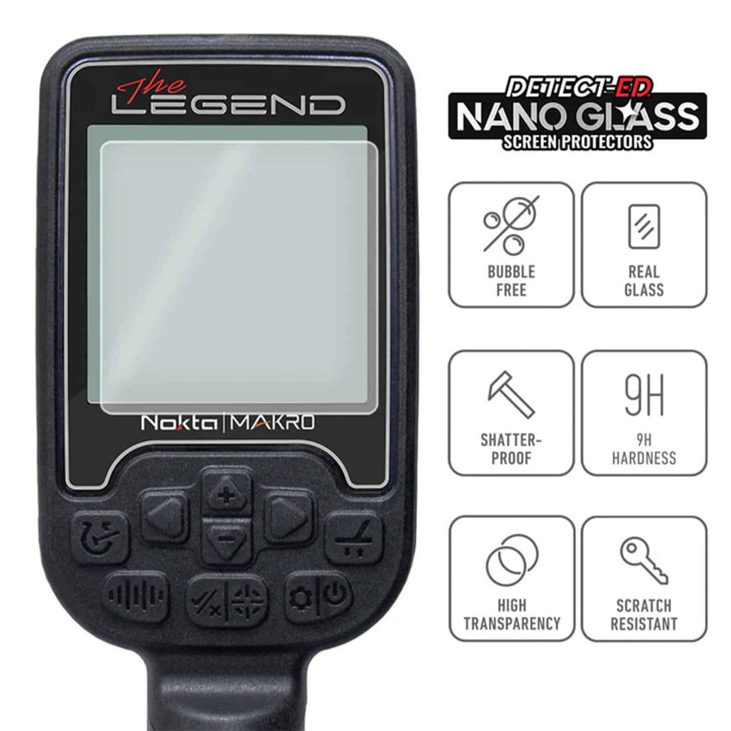 Detect-Ed Nano Glass protector fitted to Nokta Legend screen