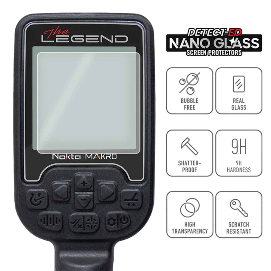 Detect-Ed Nano Glass protector fitted to Nokta Legend screen