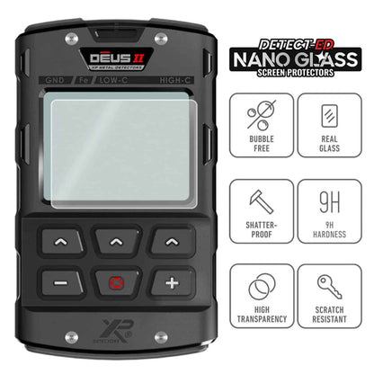 Detect-Ed Nano Glass protector fitted to XP Deus II remote screen