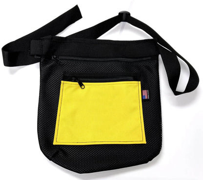 Detecting Adventure Beach Pouch with blank front panel and mesh-lined compartments for metal detecting