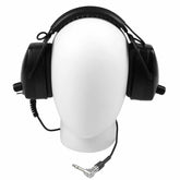 Black Widow Platinum headphones front view showing muff-to-muff connection cable
